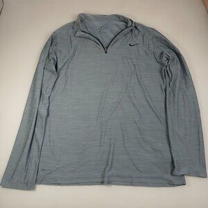 Nike Dri-FIT Men's Long Sleeve Quarter-Zip Pullover - Gray Heather - Size Medium